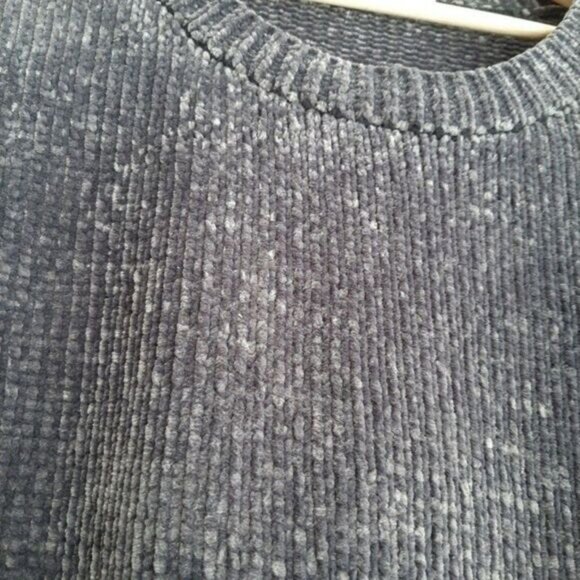 GAP Chenille Crewneck Sweater Soft Relaxed Fit Grey Sz M - Picture 6 of 9